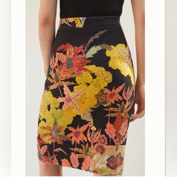 $100 Anthropologie +Michelle Morin Artist Collab Tiger Knit Skirt Sz M - Picture 2 of 8